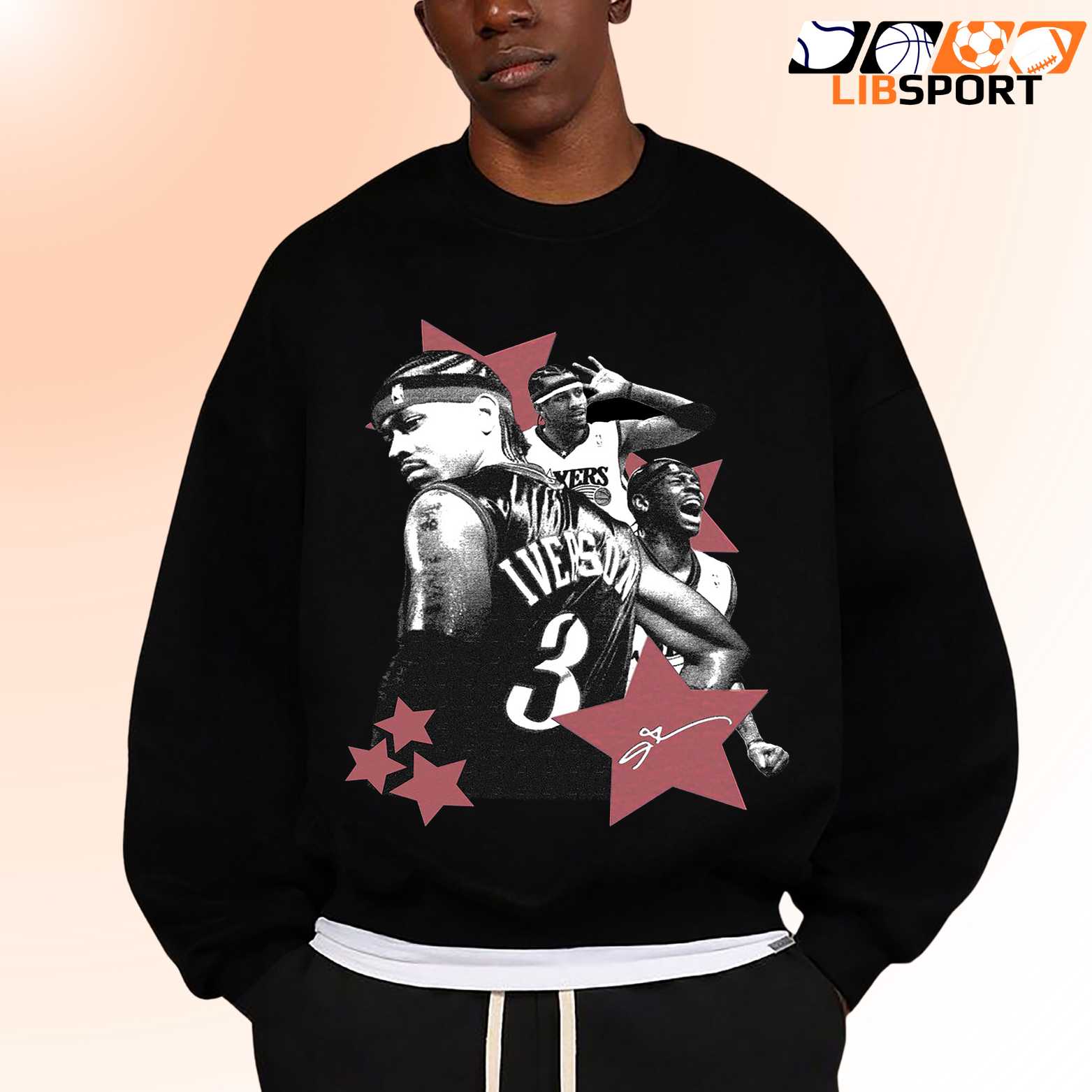 Allen Iverson Shirt, Philadelphia 76ers Streetwear Tee